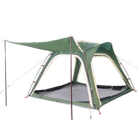 Tenda Campeggio 4 Persone Verde Rilascio Rapido Impermeabile