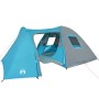 Tenda da Campeggio a Cupola per 4 Persone Blu Impermeabile