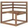 Set Salotto Giardino 2 pz Marrone in Legno di Pino Impregnato