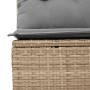 Set Divano da Giardino 13 pz con Cuscini Beige Misto Polyrattan