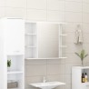 Mobile da Bagno Specchio Bianco Lucido 80x20,5x64cm Multistrato