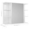 Mobile da Bagno Specchio Bianco Lucido 80x20,5x64cm Multistrato