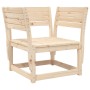 Set Salotto da Giardino 5 pz in Legno Massello di Pino