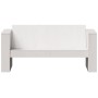 Divano Giardino 2 Posti Bianco 134x60x62 cm Legno Massello Pino