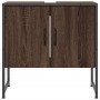 Mobile Lavabo Bagno Rovere Marrone 60x33x60cm Legno Multistrato
