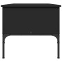 Tavolino Salotto Nero 100x50x45 cm Legno Multistrato e Metallo