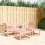 Set Salotto da Giardino 4 pz in Legno Massello di Douglas