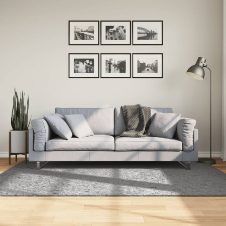 Tappeto Shaggy PAMPLONA a Pelo Lungo Moderno Grigio 140x200 cm