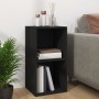 Contenitore per Vinili Nero 71x34x36 cm in Legno Multistrato