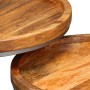 Set Tavolini da Salotto 2 pz in Legno Massello di Mango