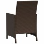 Set Bistrò 3 pz con Cuscini Marrone in Polyrattan