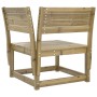 Divano Angolare da Giardino 73x73x78 cm Legno Pino Impregnato