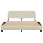 Giroletto con Testiera Crema 140x190 cm in Tessuto