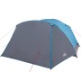 Tenda da Campeggio con Portico per 4 Persone Blu Impermeabile