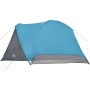 Tenda da Campeggio con Portico per 4 Persone Blu Impermeabile