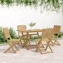 Sedie Giardino Pieghevoli 4 pz 57x49x90cm Legno Massello Acacia