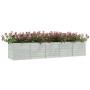 Letto Rialzato Giardino 400x80x77 cm in Acciaio Zincato Argento