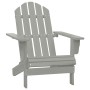 Sedia da Giardino Adirondack con Tavolino Legno Abete Grigio