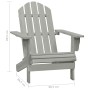 Sedia da Giardino Adirondack con Tavolino Legno Abete Grigio