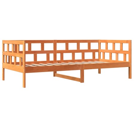 Dormeuse Marrone Cera 90x200 cm in Legno Massello di Pino