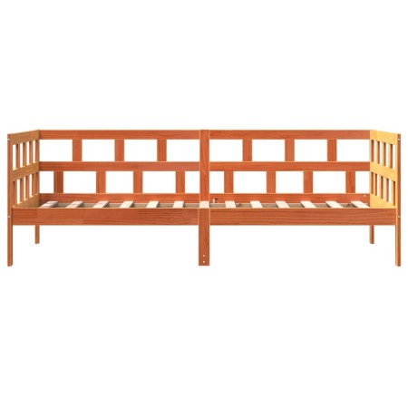 Dormeuse Marrone Cera 90x200 cm in Legno Massello di Pino