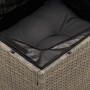 Set Divani da Giardino 14pz con Cuscini in Polyrattan Grigio