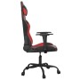 Sedia da Gaming Massaggiante Rosso e Nero in Similpelle