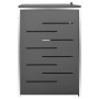 Copribidone per Spazzatura Triplo 207x77,5x112,5cm Acciaio Inox