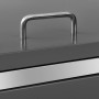 Copribidone per Spazzatura Triplo 207x77,5x112,5cm Acciaio Inox