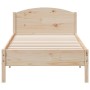 Giroletto con Testiera 100x200 cm Legno Massello di Pino