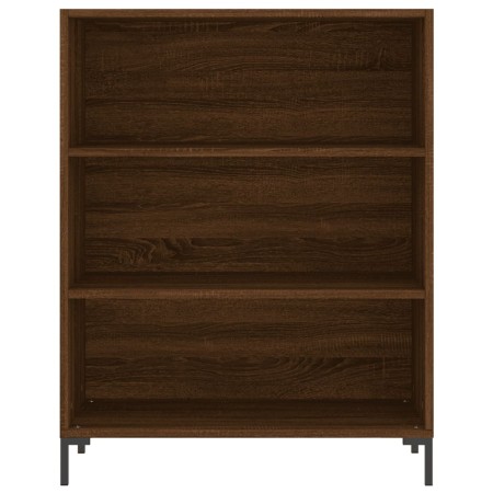 Credenza Rovere Marrone 69,5x34x180 cm in Legno Multistrato