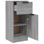 Credenza Grigio Sonoma 30x30x70 cm in Legno Multistrato