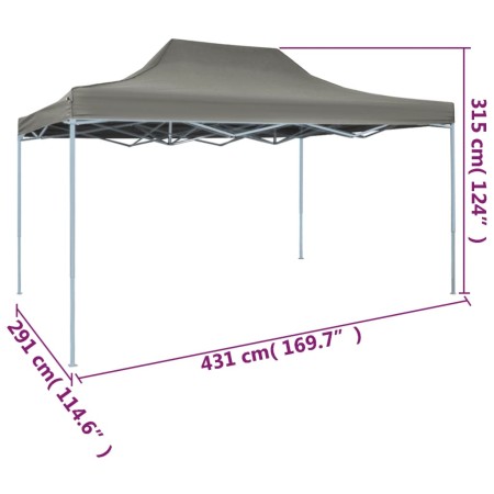 Tenda Pieghevole Pop-Up 3x4,5 m Antracite