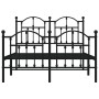 Giroletto con Testiera e Pediera Metallo Nero 120x190 cm
