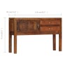 Credenza 118x30x75 cm in Legno Massello di Mango