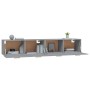 Mobili Parete 2 pz Grigio Sonoma 100x36,5x35 cm in Multistrato