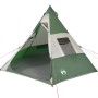 Tenda da Campeggio Tipi per 7 Persone Verde Impermeabile