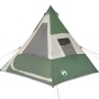 Tenda da Campeggio Tipi per 7 Persone Verde Impermeabile