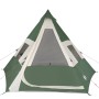 Tenda da Campeggio Tipi per 7 Persone Verde Impermeabile