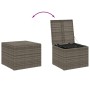 Contenitore da Giardino Grigio 291L in Polyrattan