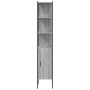 Mobile da Bagno Grigio Sonoma 33x33x185,5 cm Legno Multistrato