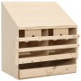 Casetta Cova per Galline 2 Scomparti 63x40x65cm Legno di Pino