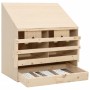 Casetta Cova per Galline 2 Scomparti 63x40x65cm Legno di Pino