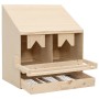 Casetta Cova per Galline 2 Scomparti 63x40x65cm Legno di Pino