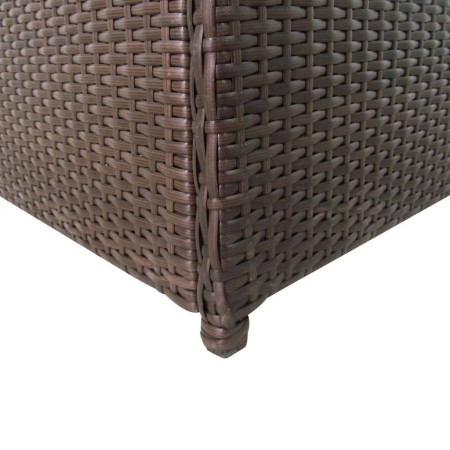 Baule da Giardino Marrone 120x50x60 cm in Polyrattan