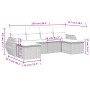 Set Divano da Giardino 6 pz con Cuscini Grigio in Polyrattan