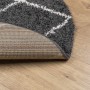 Tappeto Shaggy PAMPLONA a Pelo Lungo Nero e Crema Ø 200 cm