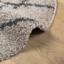 Tappeto Shaggy PAMPLONA a Pelo Lungo Beige e Antracite Ø 160 cm