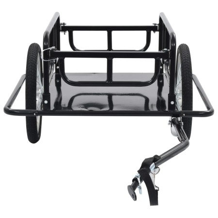 Rimorchio Bici 130x73x48,5cm in Acciaio Nero