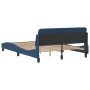 Giroletto con Testiera Blu 140x200 cm in Tessuto